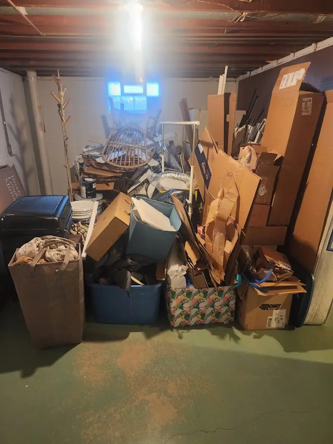 Roll-off dumpster container at job site for 20 Yard Dumpster Rental in Empire